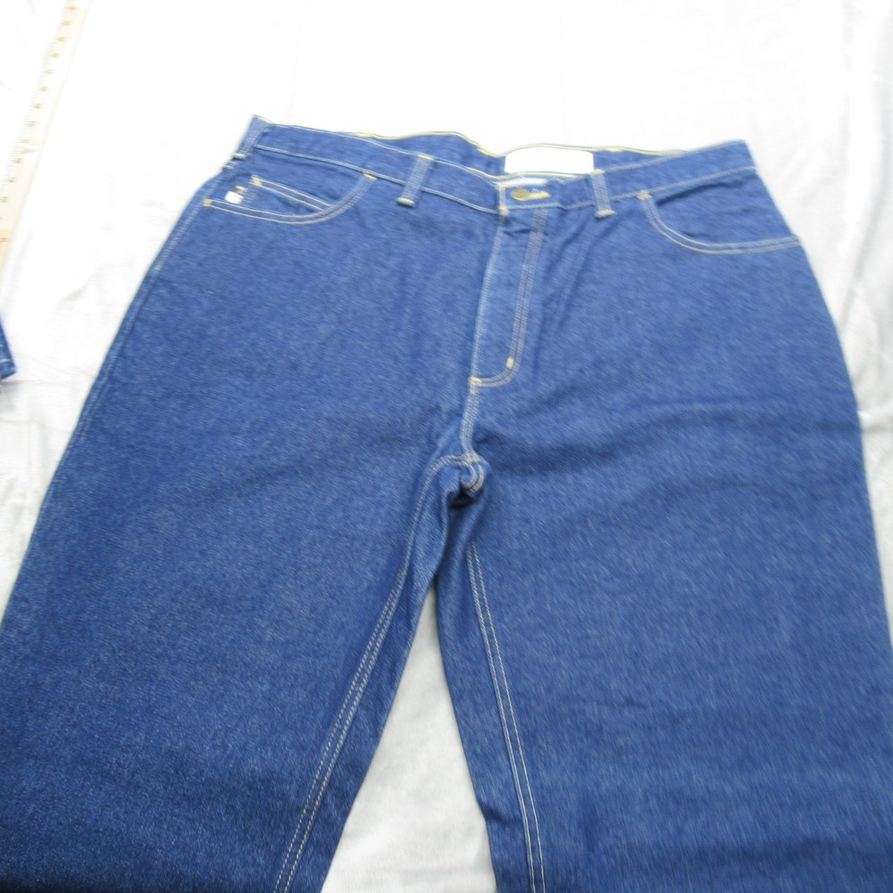 Carhartt FR Jeans Mens 40x34 Relaxed Bootcut Flame Resistant Work Blue Denim NEW - Picture 2 of 12